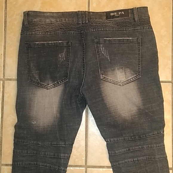 Biepa Jeans Punk Rock Patches Skulls - Picture 5 of 7